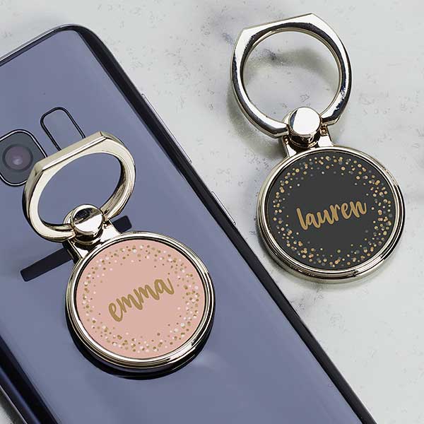 Sparkling Name Personalized Phone Ring Holder - 31375