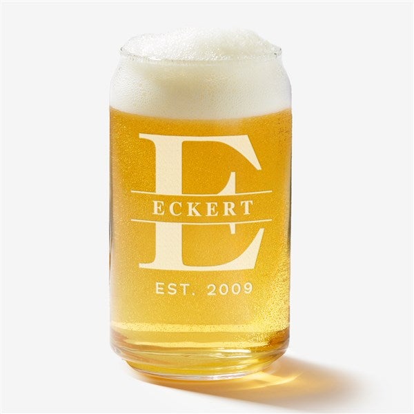 Lavish Last Name Personalized Beer Glasses - 31381