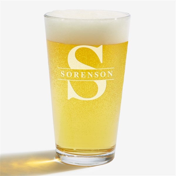Lavish Last Name Personalized Beer Glasses - 31381