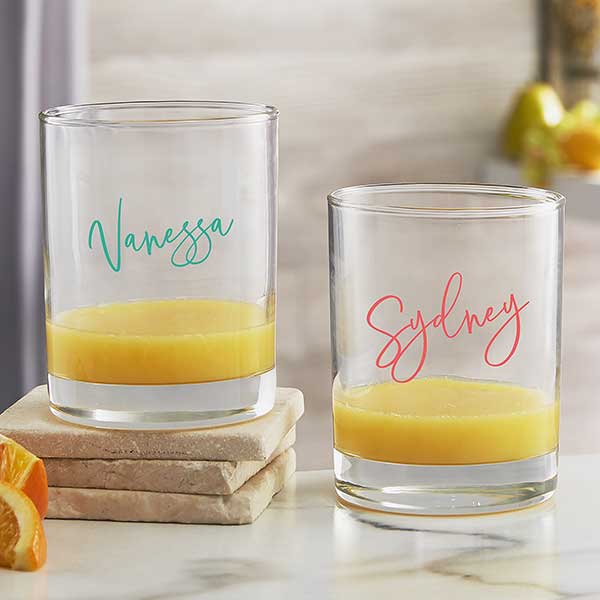 Trendy Script Name Personalized Drinking Glasses - 31395