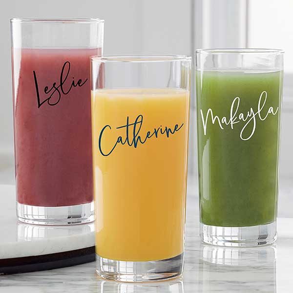 Trendy Script Name Personalized Drinking Glasses - 31395