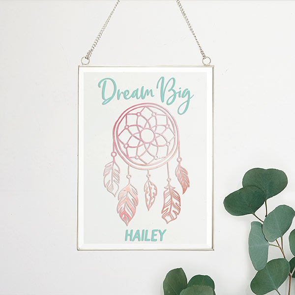 Dream Catcher Personalized Hanging Glass Wall Decor - 31401