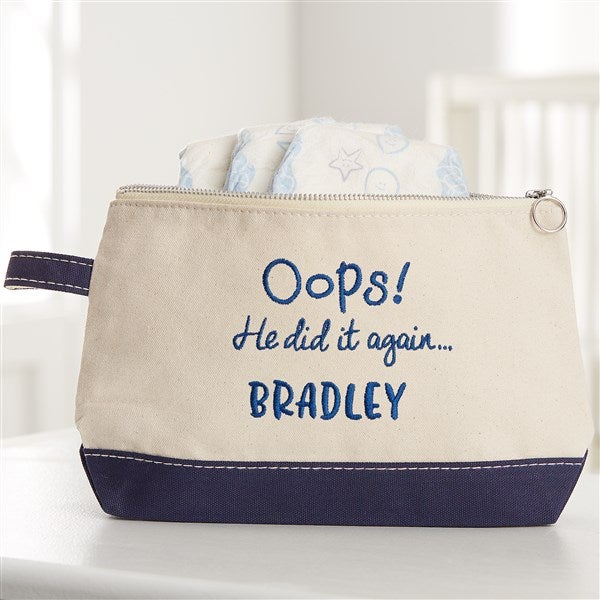 Playful Name Embroidered Canvas Storage Tote