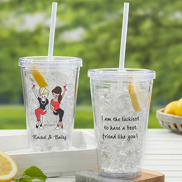Best Friends philoSophie's® Personalized 17 oz. Acrylic Insulated Tumbler