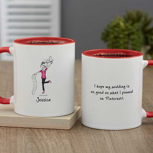 Busy Bride philoSophie's Personalized Ceramic Coffee Mugs - 31450