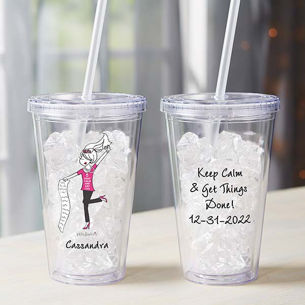 Busy Bride philoSophie's Personalized Acrylic Insulated Tumbler - 31452