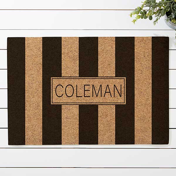 Monogrammed Coir Border Door Mat