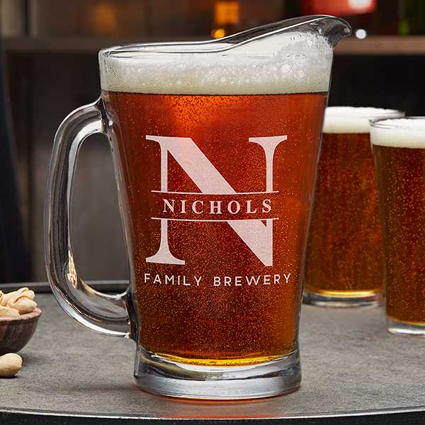 Lavish Last Name Personalized Beer Pitcher - 31480