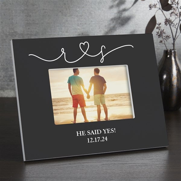Drawn Together By Love Personalized Engagement Picture Frames - 31491