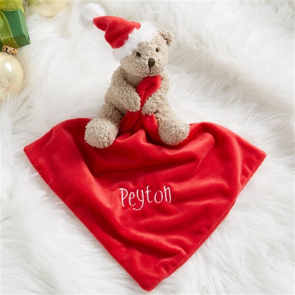 Embroidered Christmas Bear Blankie - 31536