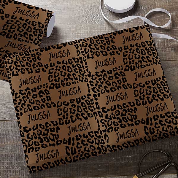 Leopard Print Personalized Wrapping Paper - 31559