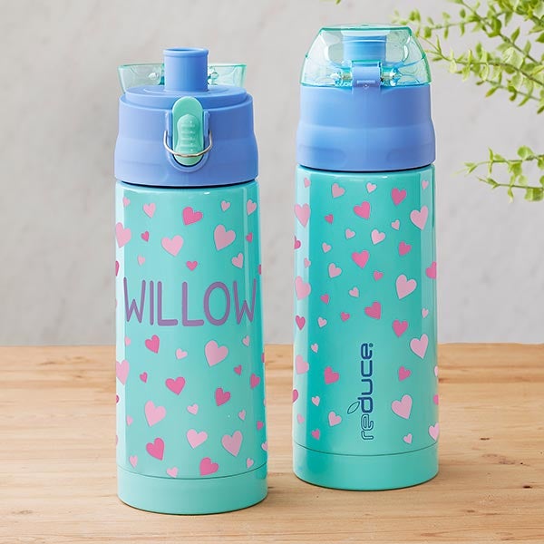 Hearts Personalized 13oz Kids Insulated Water Bottles - 31581