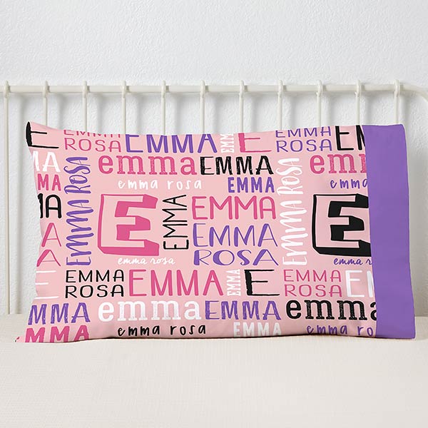 Personalized Bright Girls Name Pillowcase
