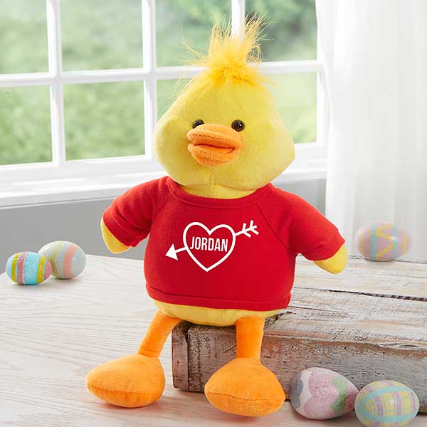 My Valentine Personalized Plush Duck  - 31594