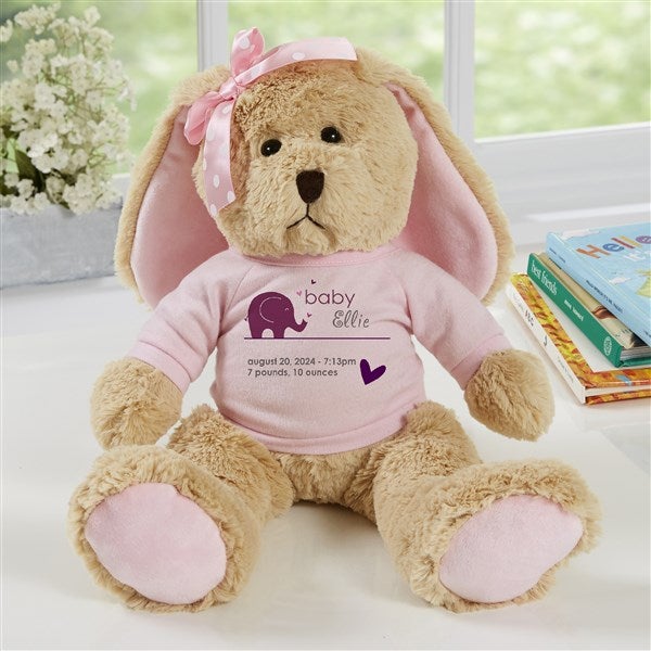 New Arrival Personalized Baby Tan Plush Bunny  - 31596