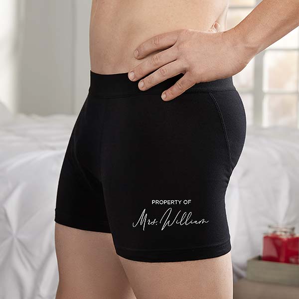 Property of Mrs. Personalized Wedding Boxer Briefs - 31601
