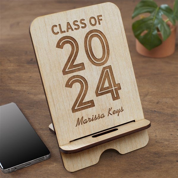 Graduating Class Of Personalized Wooden Phone Stands - 31607