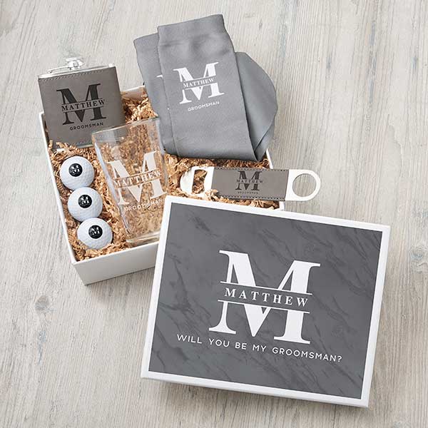 Personalized Lavish Groomsmen Proposal Box - 31613