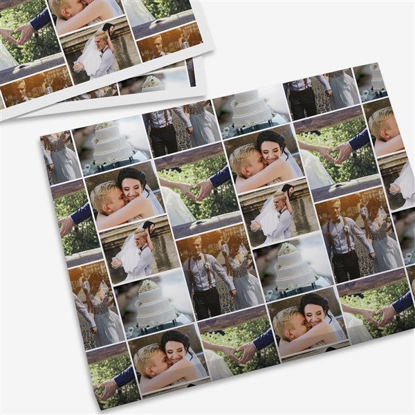 Wedding Photo Collage Personalized Photo Wrapping Paper - 31617
