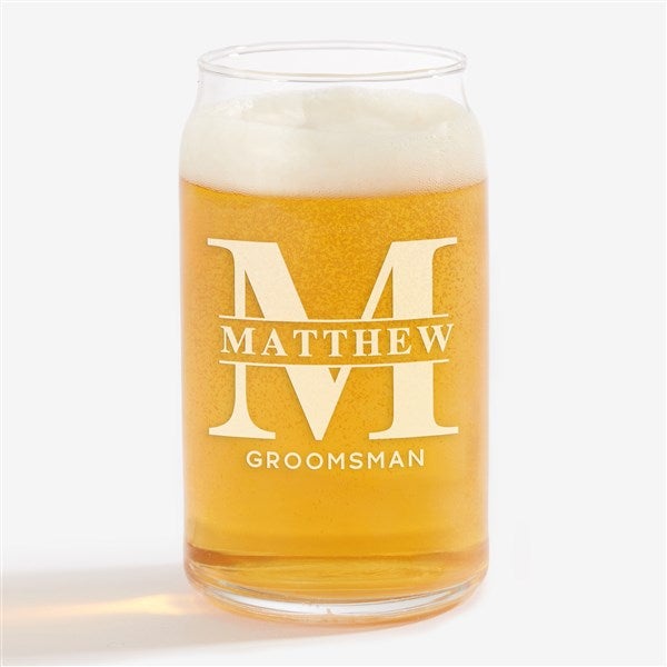 Lavish Groomsmen Wedding Engraved Beer Glasses - 31620