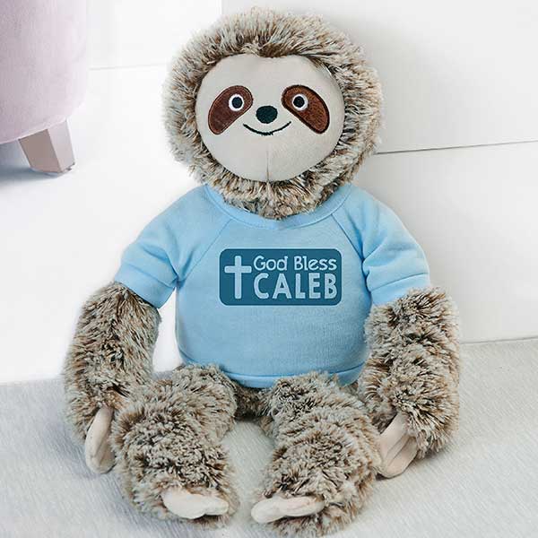 God Bless Personalized Plush Sloth  - 31642