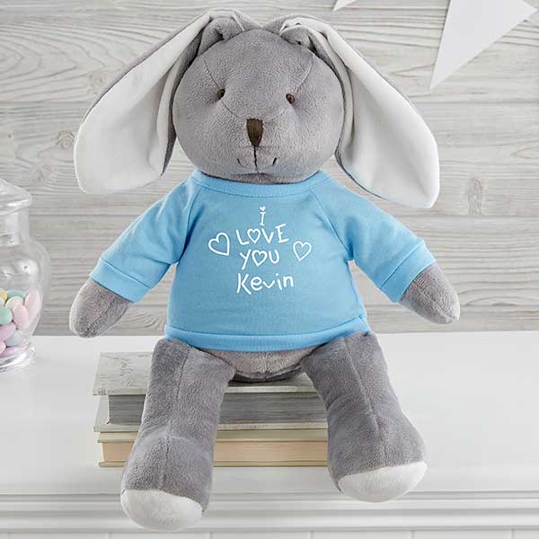 Personalized Heart Plush Bunny - All My Love - 31684