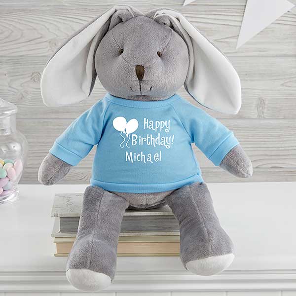 Personalized Plush Bunny - Happy Birthday - 31690