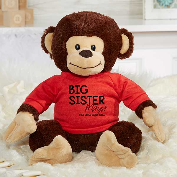 Personalized Plush Monkey - Big Sister - 31699