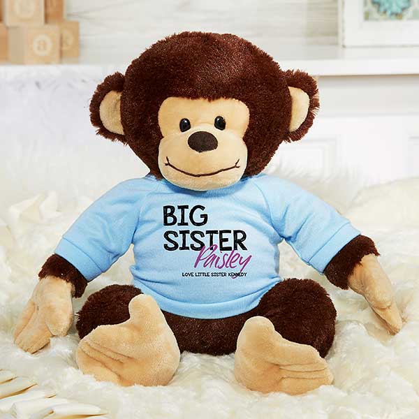 Personalized Plush Monkey - Big Sister - 31699