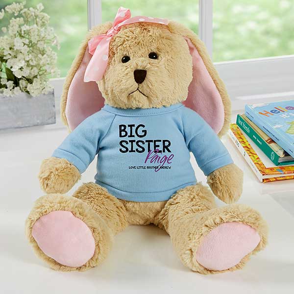 Personalized Tan Plush Bunny - Big Sister - 31702