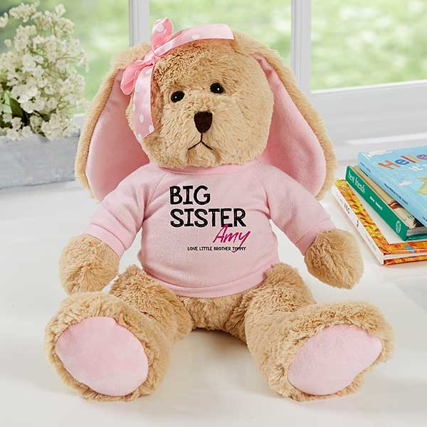 Personalized Tan Plush Bunny - Big Sister - 31702