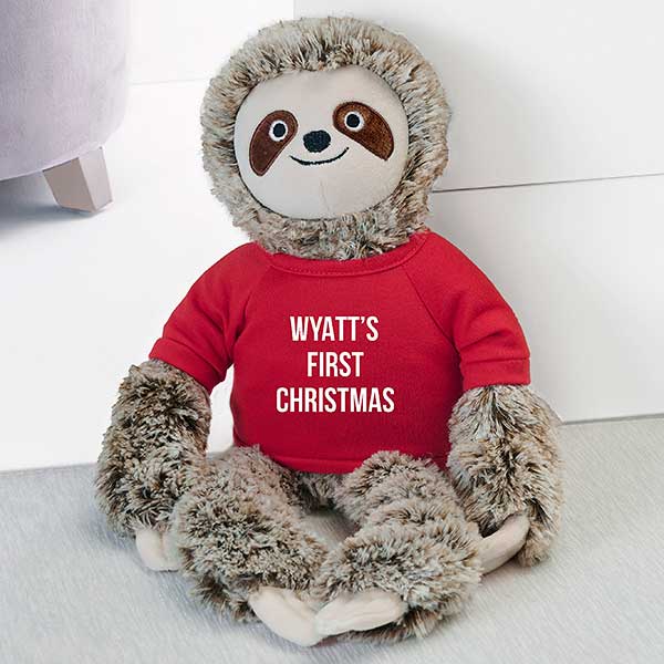 First Christmas Personalized Plush Sloth - 31730