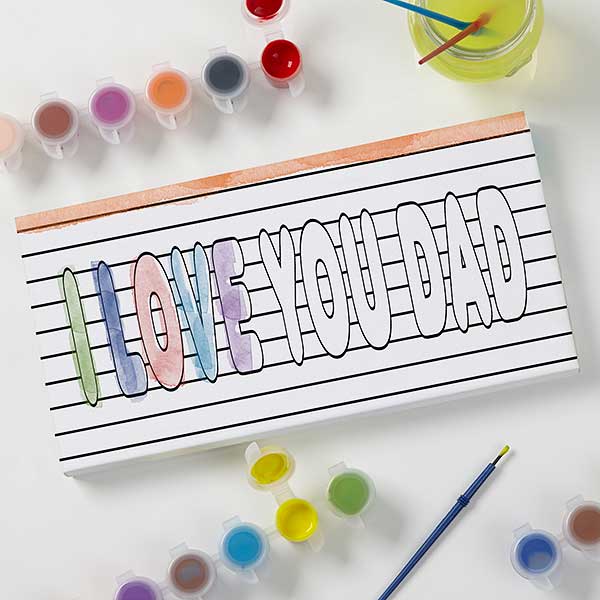 Paint It! DIY Personalized Coloring Canvas Prints For Dad - 31735