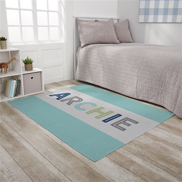 Boys Colorful Name Personalized Kids Room Area Rugs - 31736