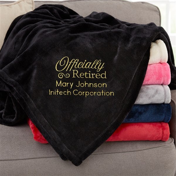 Officially Retired Personalized Fleece Blankets - 31748