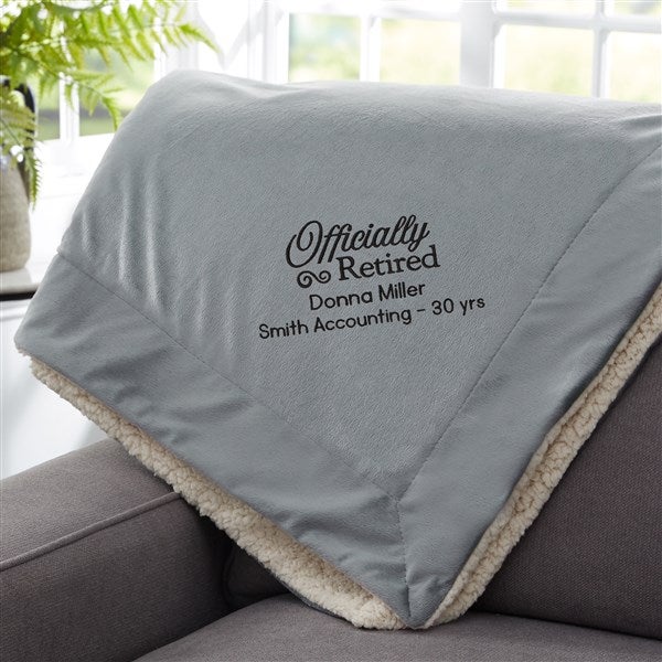 Officially Retired Embroidered Sherpa Blanket  - 31749