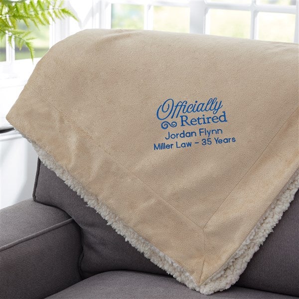 Officially Retired Embroidered Sherpa Blanket  - 31749