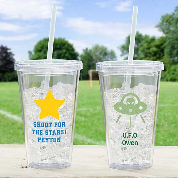 Choose Your Icon Personalized Space Insulated Tumbler for Kids - 31761