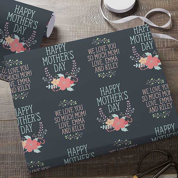 Mother's Day Floral Personalized Wrapping Paper - 31785