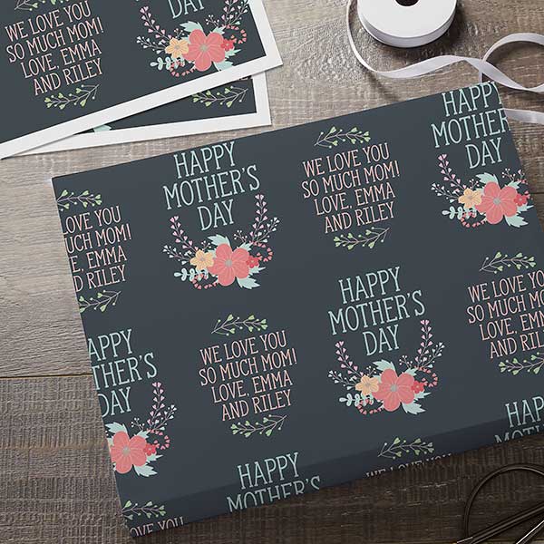 Mother's Day Floral Personalized Wrapping Paper - 31785