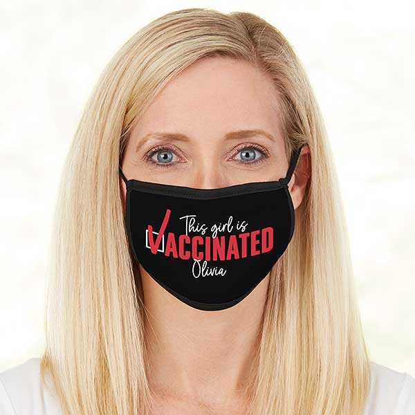 Vaccinated Personalized Cloth Small Face Mask - 31827