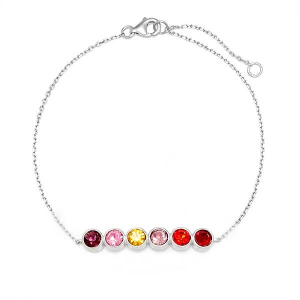 Custom Bezel Set Birthstone Bracelet - 31866D