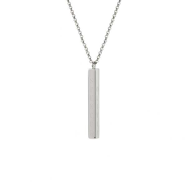 Engraved Vertical Square Necklace - 31867D