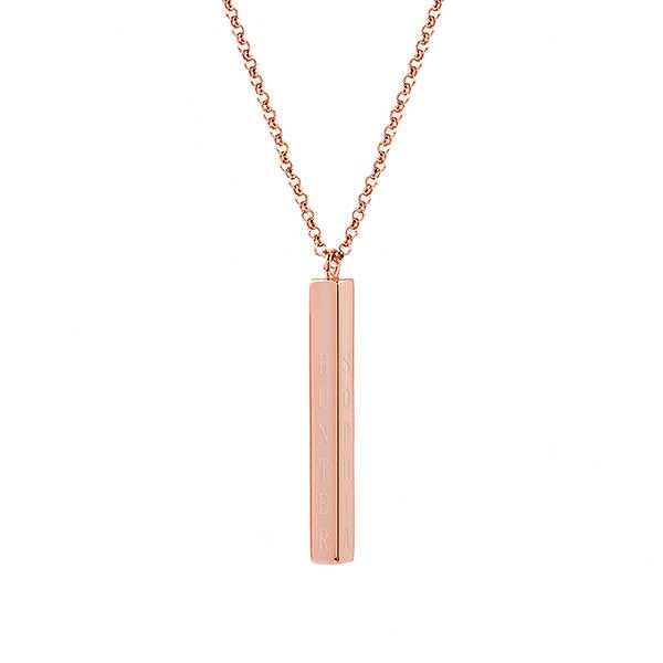 Engraved Vertical Square Necklace - 31867D