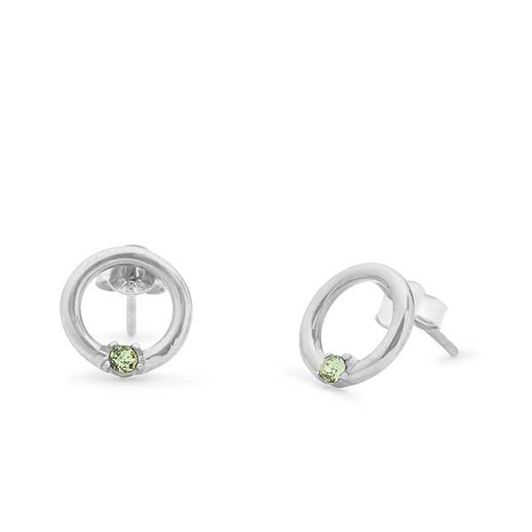 Eternity Circle Custom Birthstone Earrings - 31868D