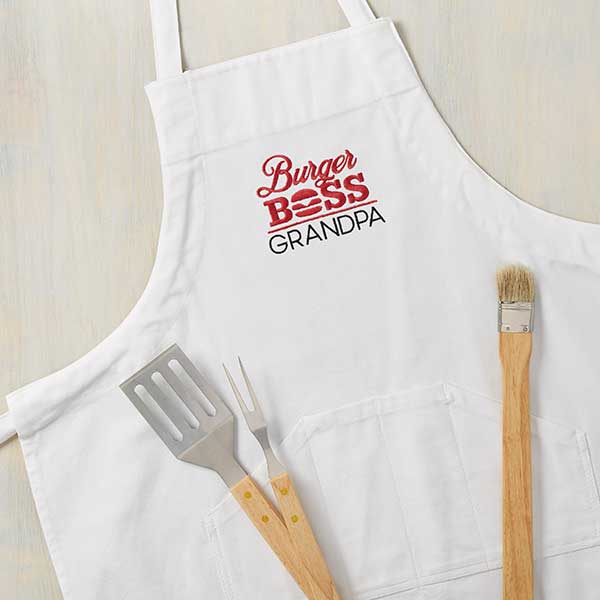 Burger Boss Custom Embroidered Grilling Aprons - 31874
