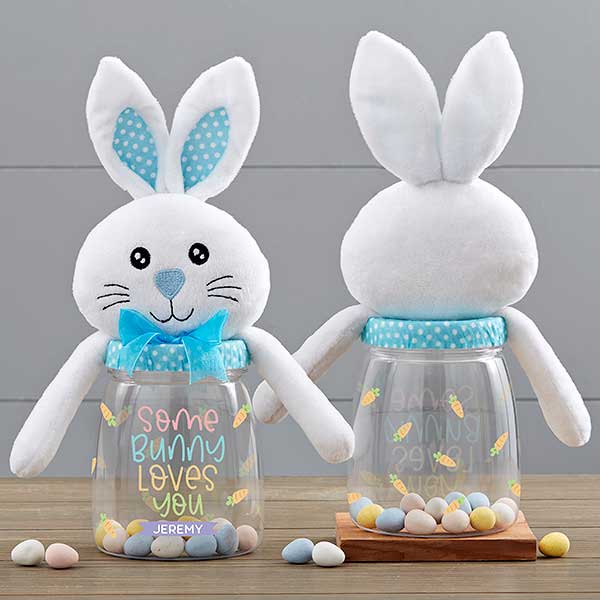 Some Bunny Loves You Personalized Easter Bunny Candy Jars - 31878