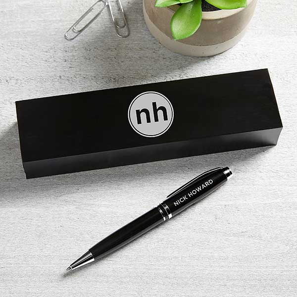 Modern Initials Personalized Aluminum Pen Set - 31918