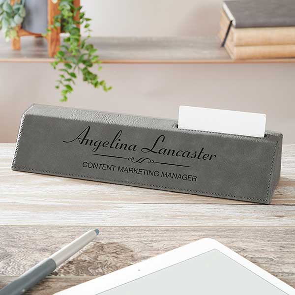 Executive Personalized Personalized Name Plate & Card Holder - 31920