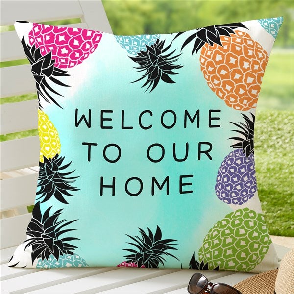 Pineapple Party Personalized Outdoor Throw Pillows - 31930